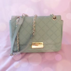Mint green cross body purse